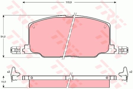 Klocki hamulcowe TRW GDB798 21372150 przód