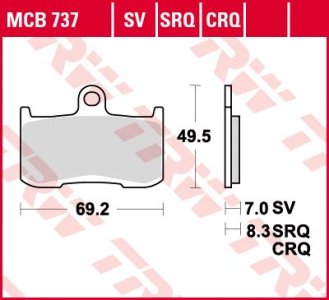 Klocki hamulcowe TRW MCB737 