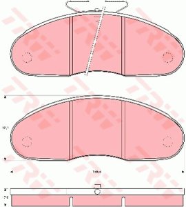 Klocki hamulcowe TRW GDB827 20947170