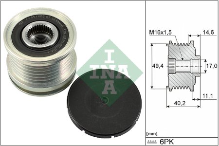 Sprzęgło alternatora INA 535012410 03G903119B