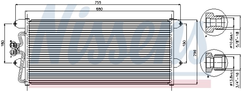 Chłodnica klimatyzacji NISSENS 94307 7D0820413A