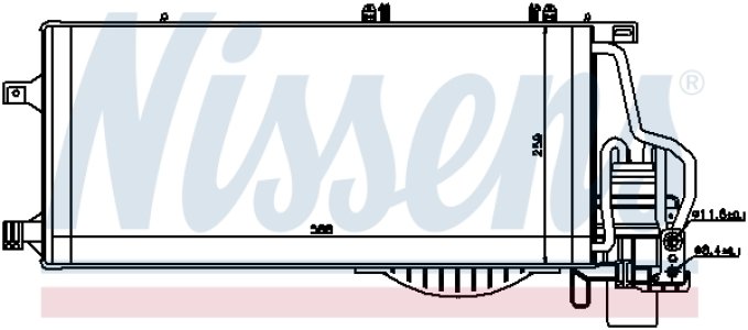 Chłodnica klimatyzacji z osuszaczem NISSENS 94722 1850093
