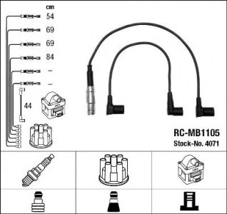 Przewody wysokiego napięcia komplet NGK RC-MB1105 RCMB1105