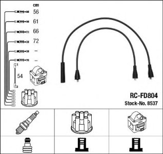 Przewody wysokiego napięcia komplet NGK RC-FD804 1063605