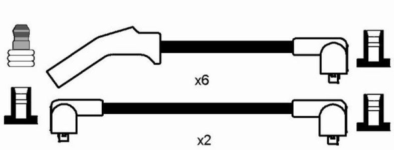 Przewody wysokiego napięcia komplet NGK RC-FD830 RCFD830
