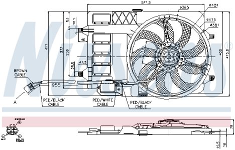 Wentylator chłodnicy NISSENS 85125 