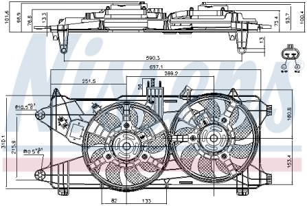 Wentylator chłodnicy NISSENS 85130 