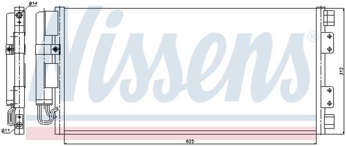 Chłodnica klimatyzacji z osuszaczem NISSENS 94781 