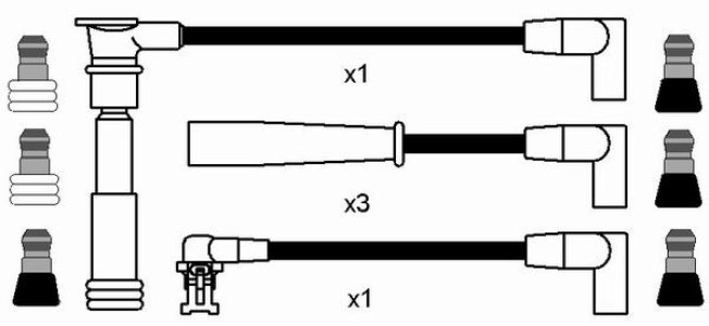 Przewody wysokiego napięcia komplet NGK RC-RN632 RCRN632