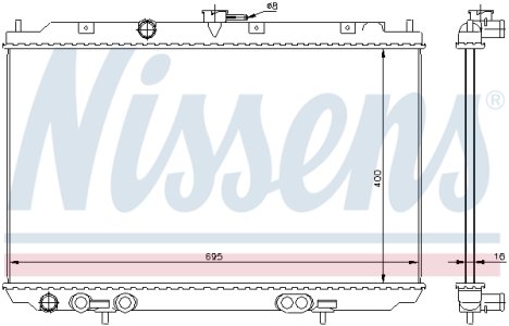 Chłodnica silnika NISSENS 68718 21410BU000