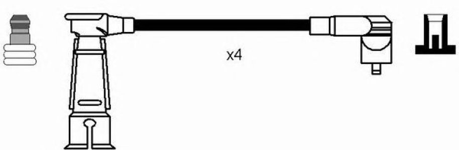 Przewody wysokiego napięcia komplet NGK RC-AR914 RCAR914