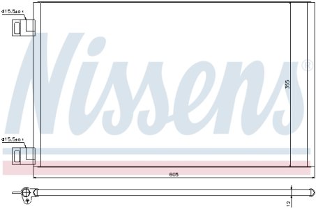 Chłodnica klimatyzacji NISSENS 940184 8200455795