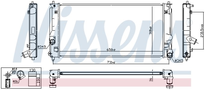 Chłodnica silnika NISSENS 64822 1640022060