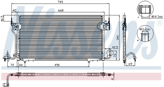 Chłodnica klimatyzacji NISSENS 94218 6455V8