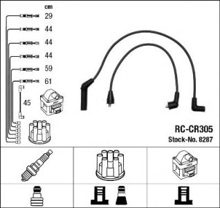 Przewody wysokiego napięcia komplet NGK RC-CR305 RCCR305