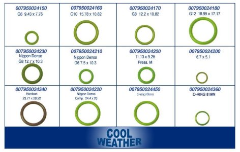 ZESTAW O-RINGÓW DO KLIMATYZACJI STANDARD 110 SZT