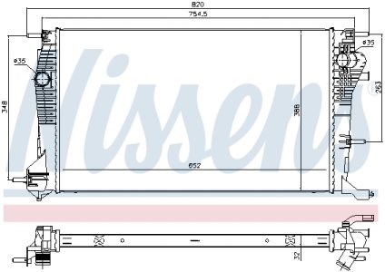 Chłodnica silnika NISSENS 637617 214100057R