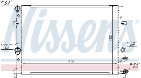 Chłodnica silnika NISSENS 65295 1K0121251CL