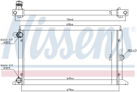 Chłodnica silnika NISSENS 67304 7M3121253B