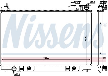 Chłodnica silnika NISSENS 68119 21460CG000