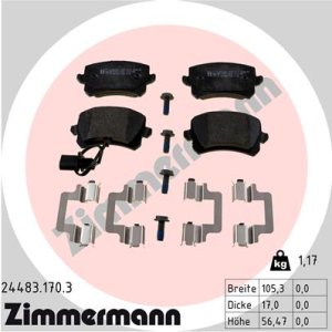KLOCKI HAMULCOWE ZIMMERMANN 244831703 8U0698451D  AUDI Q3 RS  13- TYŁ
