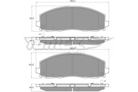 KLOCKI HAMULC. LANCIA VOYAGER  11-14 PRZÓD