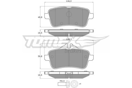 KLOCKI HAMULC. MERCEDES W166 ML-KLASA  11- TYŁ