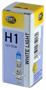 ŻARÓWKA H1 55W 12V HELLA 8GH223498111 H1 WHITE LIGHT