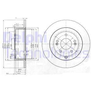 TARCZA HAMULCOWA DELPHI BG4136 HYUNDAI SANTA FE 06