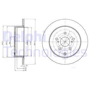 TARCZA HAMULCOWA TYŁ DELPHI BG4237 TOYOTA PREVIA 06-