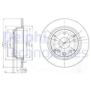TARCZA HAMULCOWA DELPHI BG4095 HONDA ACCORD VII 03
