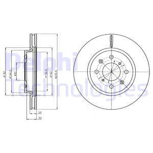 TARCZA HAMULCOWA DELPHI BG4340 SUZUKI SWIFT IV 10