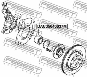 ŁOŻYSKO KOŁA MITSUBISHI SPACE STAR 12- P. 35X64X37