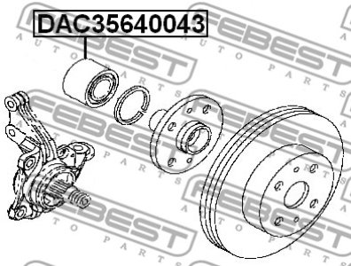 ŁOŻYSKO KOŁA DAIHATSU MATERIA P. 35X64X43