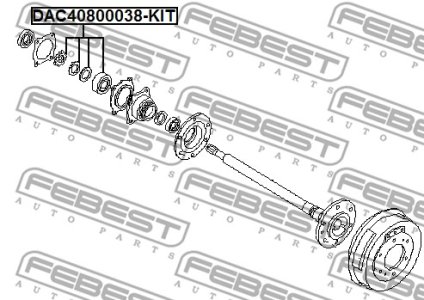 ŁOŻYSKO KOŁA NISSAN T. TERRANO KIT 40X80X38