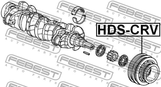 KOŁO PASOWE WAŁU KORBOWEGO HONDA CR-V I  2,0 16V (RD)