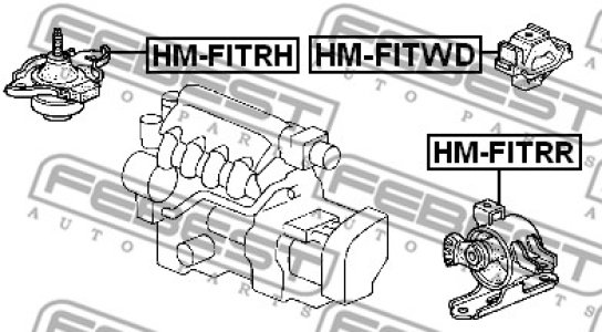 PODUSZKA SIL. HONDA JAZZ II 1,3/1,5