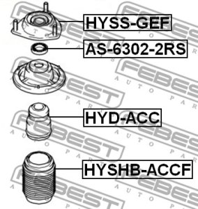 PODUSZKA AMORT. HYUNDAI P. ACCENT/EXCEL 1994-1999 LE/PR