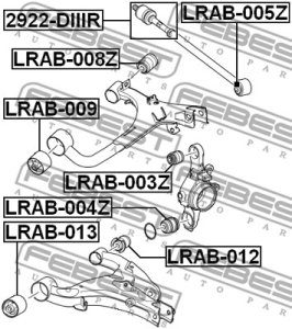 TULEJA WAH. LAND ROVER RANGE ROVER SPORT 2005-2009