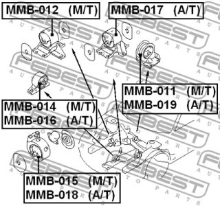 ŁOŻYSKO PODUSZKI AMORT. MITSUBISHI P. LANCER/OUTLANDER/ CITROEN CROSSER/ PEUGEOT 4007