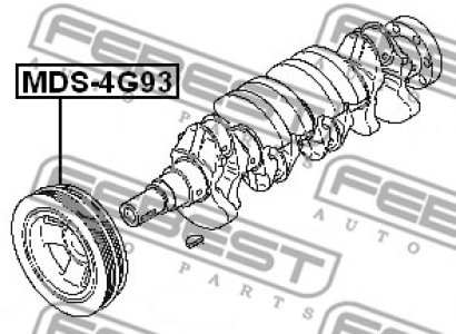 KOŁO PASOWE WAŁU KORBOWEGO MITSUBISHI 1,6B-2,0B 1,8 DI-D