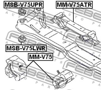 GUMA STAB. MITSUBISHI T. L400 PD4W/PD6W/PD8W 1994-2004 LE/PR