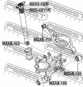TULEJA AMORTYZATORA  MAZDA T. 6 GJ 2012-2016 DOLNA
