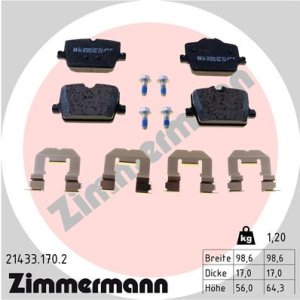 Klocki hamulcowe ZIMMERMANN 21433 170 2 34206888831 BMW 3 G20,G21 18- TYŁ