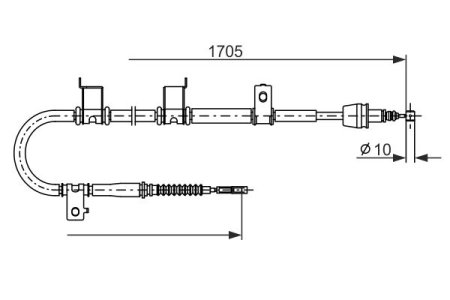 Linka hamulca ręcznego BOSCH 1987482908 597702L300 HYUNDAI I30 CW 08-12 PT
