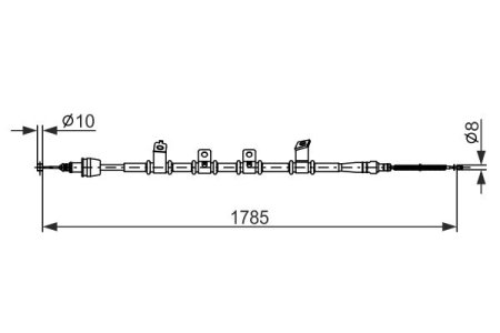 Linka hamulca ręcznego BOSCH 1987482922 597702Y500 KIA SPORTAGE 10- PT