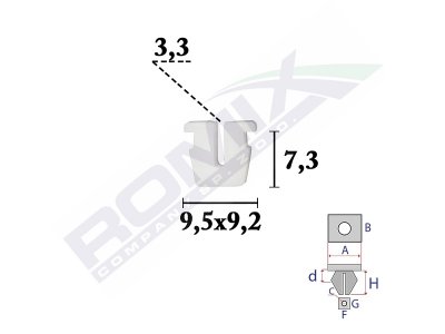 Kostka montażowa ROMIX COMPANY C70634 N90541001 AUDI, VW, SEAT, SKODA