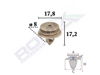 Spinka tapicerska ROMIX COMPANY C70656 07147133419 BMW E90, F20, F25, Z4