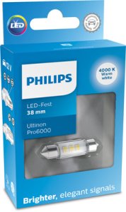 Żarówka LED C5W 38MM 4000K PHILIPS 11854WU60X1 C5W ULTINON PRO6000SI