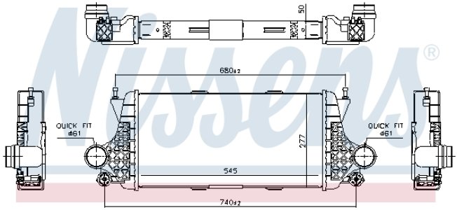 Intercooler NISSENS 96332 0995001400 MERCEDES